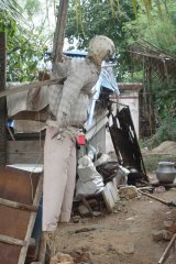 13-They hang a puppet when the house is finished